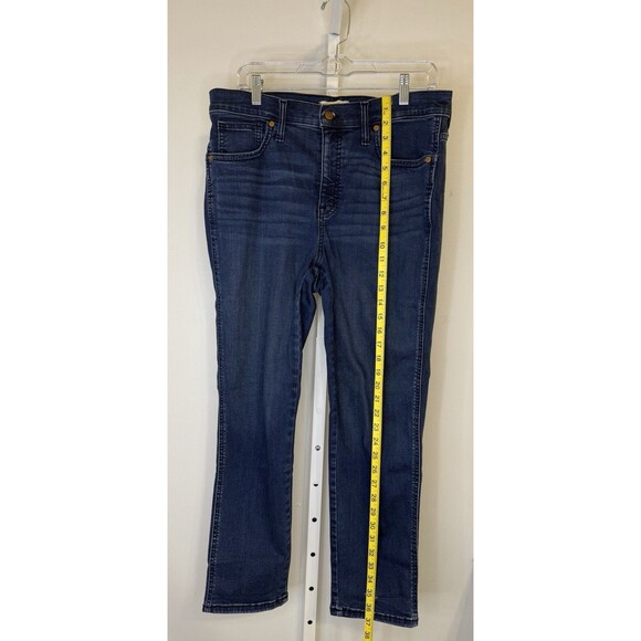 Madewell Mid Rise Stovepipe Jeans Women’s 31 Blue Stretch Denim Straight Slim - Picture 7 of 11